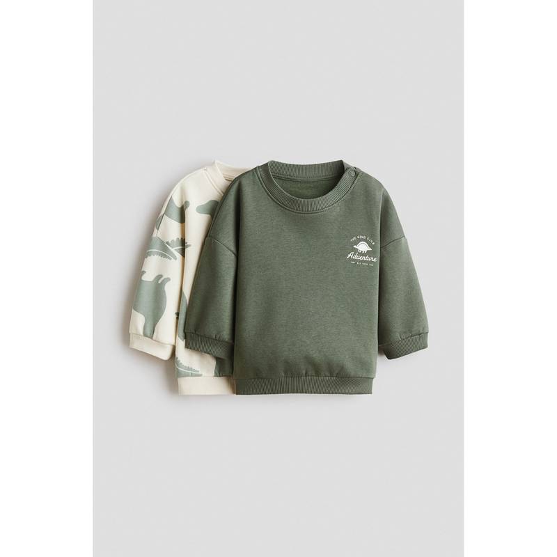 H&M Boys Multi-Color 2-Pack Printed Sweatshirts (4-6 Months)