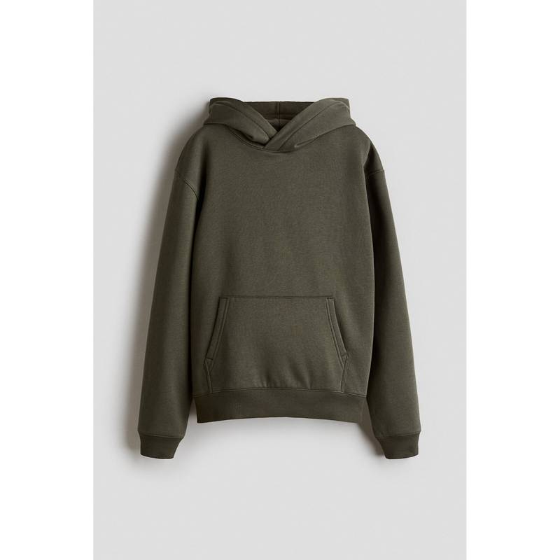 H&M Boys Green Brushed-Inside Hoodie (8-10 Years)