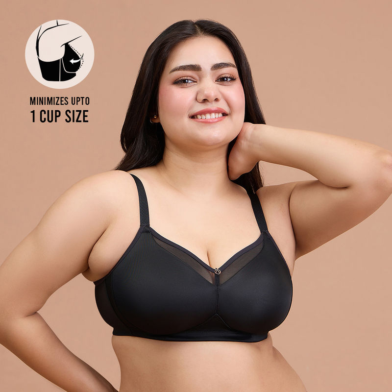 Nykd by Nykaa Non Padded Wirefree Magic Minimizer NYB380 Black (34D)