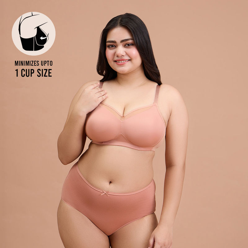 Nykd by Nykaa Non Padded Wirefree Magic Minimizer NYB380 Nude (36DD)
