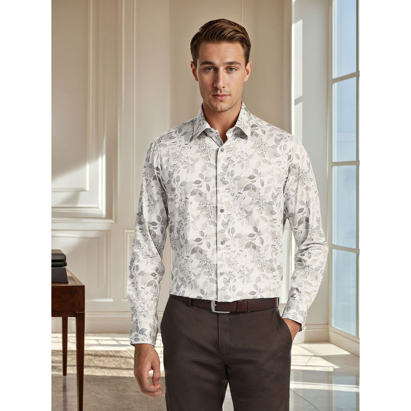 Arrow Men White Printed Shirt (39)