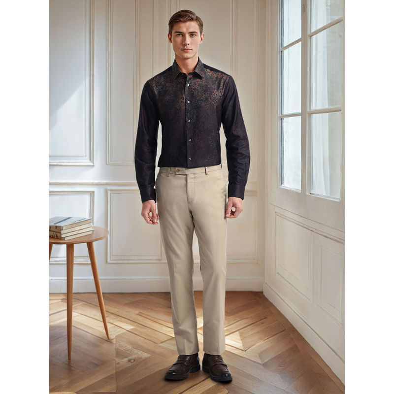 Arrow Men Black Printed Shirt (38)