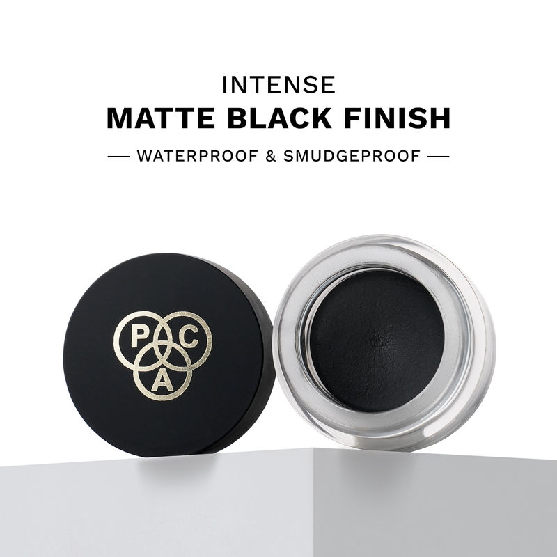 PAC Spotlight Gel EyeLiner Black - Intense Pigment, Matte Black Finish, 24H Waterproof & Smudgeproof