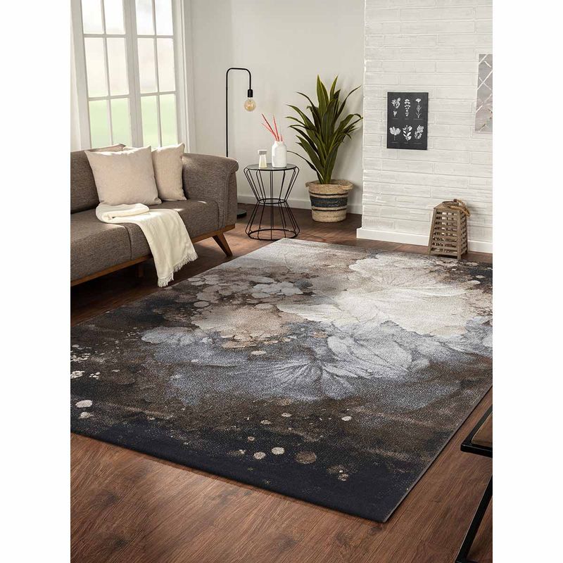OBSESSIONS Polypropylene Multi-Color Floral Carpet (4x6 feet)