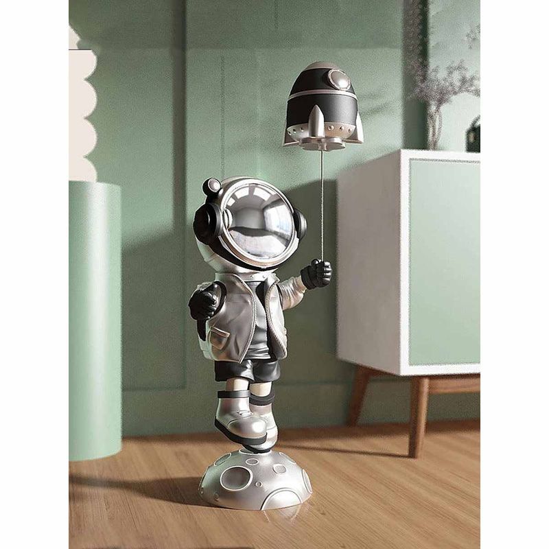 Buy Smokey Cocktail Silver Astronaut with Rocket Sculpture Online