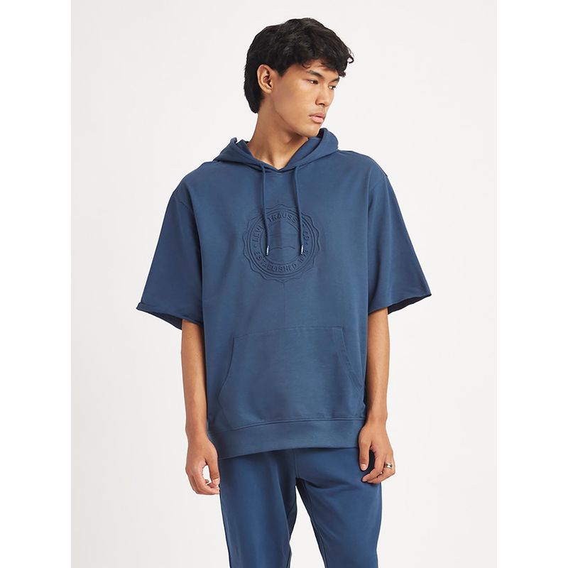 Levi's Mens Solid Blue Hoodie (XL)