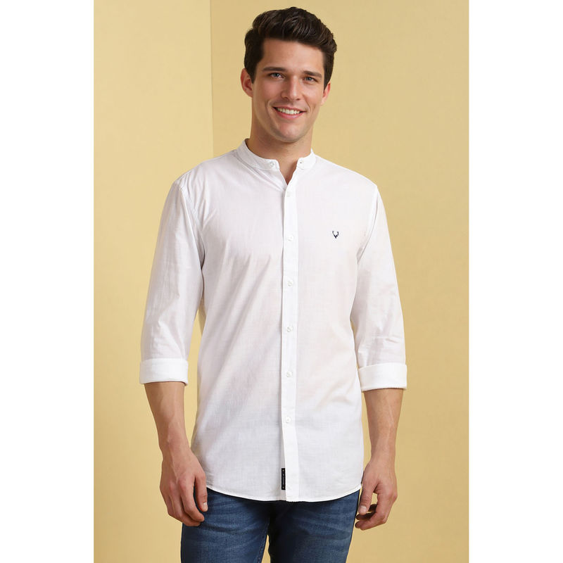 Allen Solly Men White Solid Casual Shirt (40)