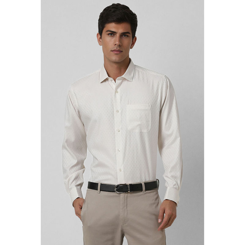 Van Heusen Men White Regular Fit Shirt (40)