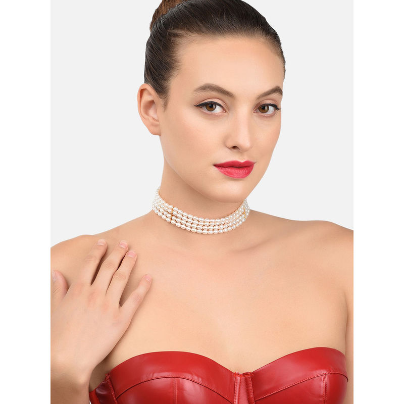 AAA Quality Freshwater Pearl Necklace For Women - 6.5-7mm Round White Pearls On Sterling Silver Chain - View #11