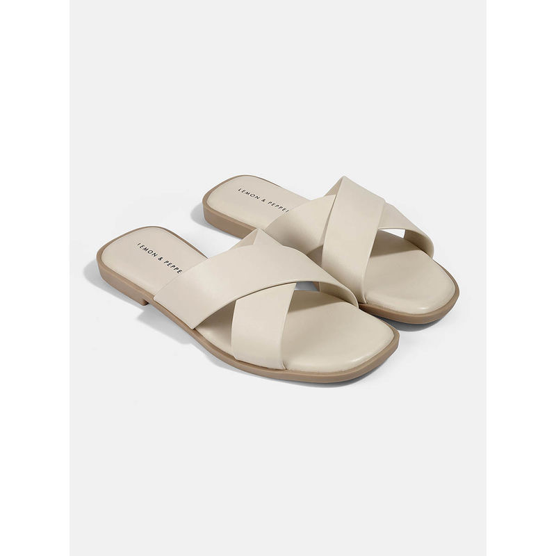 Lemon & Pepper Off White Casual Flats (EURO 35)