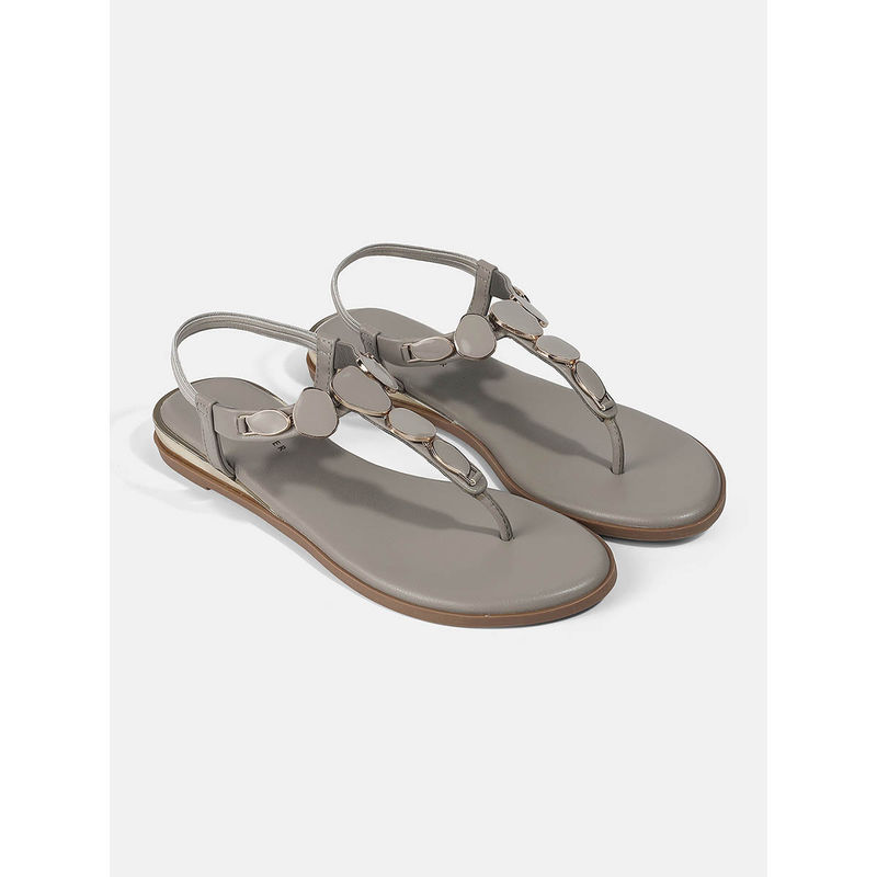 Lemon & Pepper Grey Casual Sandals (EURO 36)