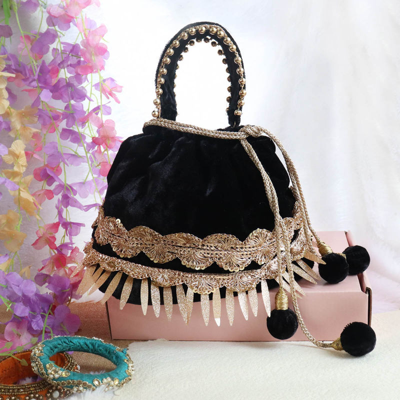 Black Diva potli bag main image 1