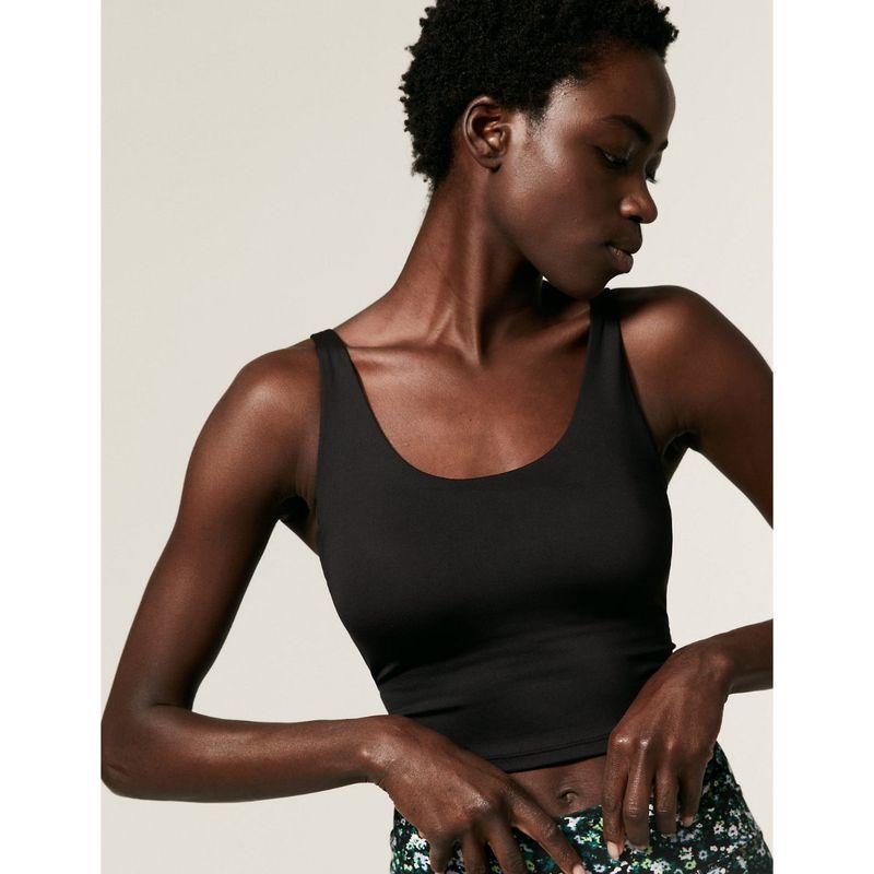 Marks & Spencer Medium Support Non Wired Sports Bra - Black (XL)