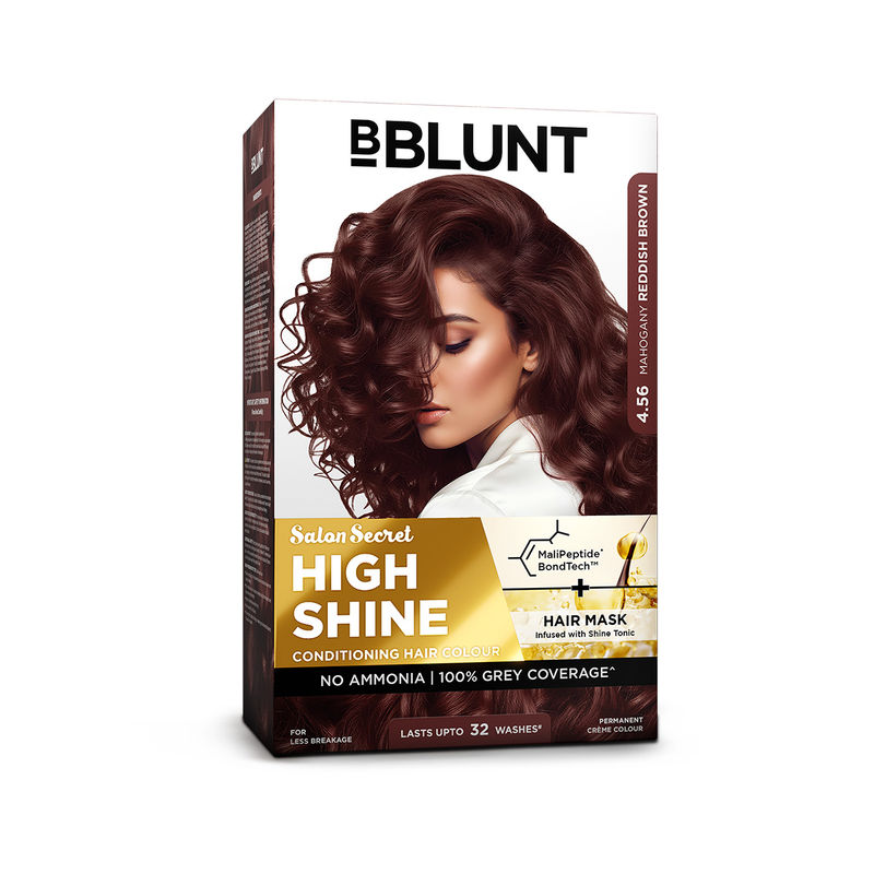 Bblunt Salon Secret High Shine Hair Colour - Mahogany Reddish Brown 4.56
