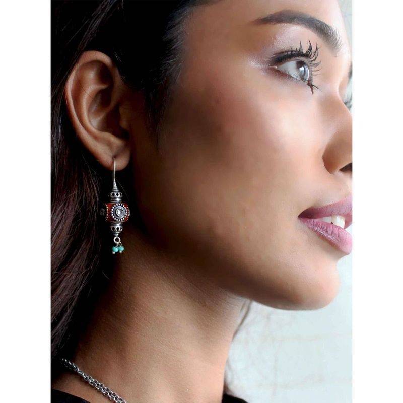 Tipsyfly Oxidised Blue Temple Drop Earrings: Buy Tipsyfly Oxidised Blue Temple Drop Earrings