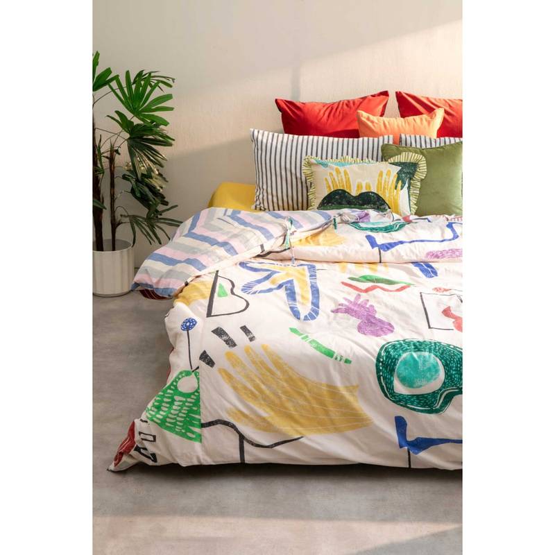 Freedom Tree Face To Face Cotton Cambric Duvet Cover (Single)