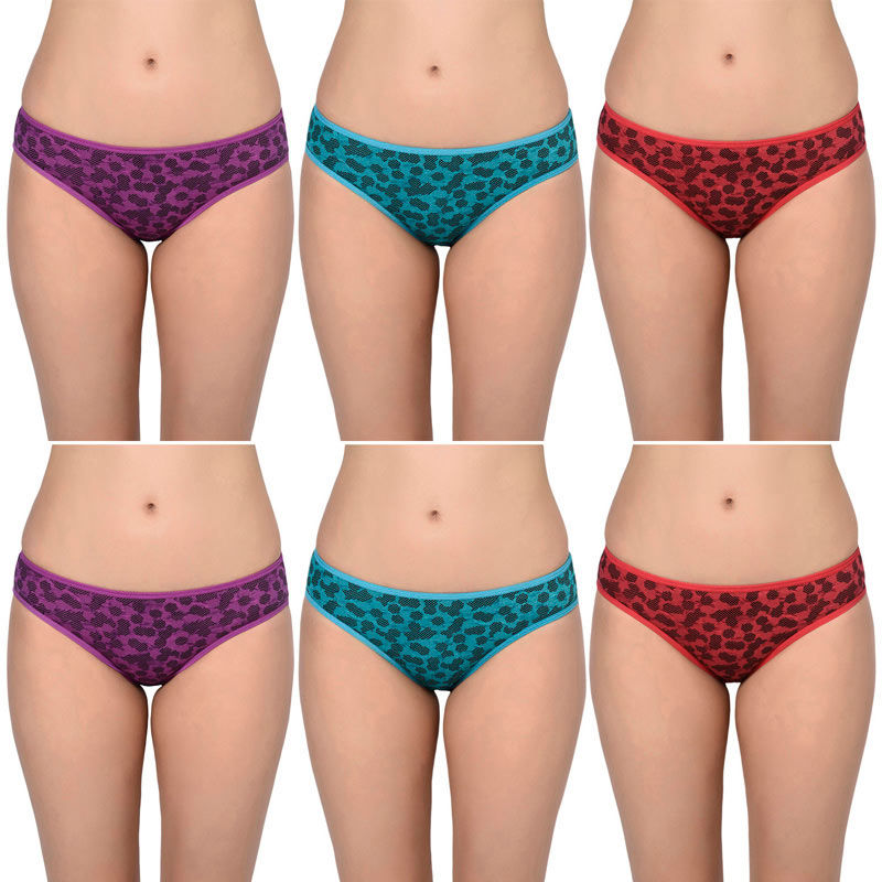 Bodycare Women's Floral Hipster Panty (pack Of 6) - Multi-Color (XL/95)