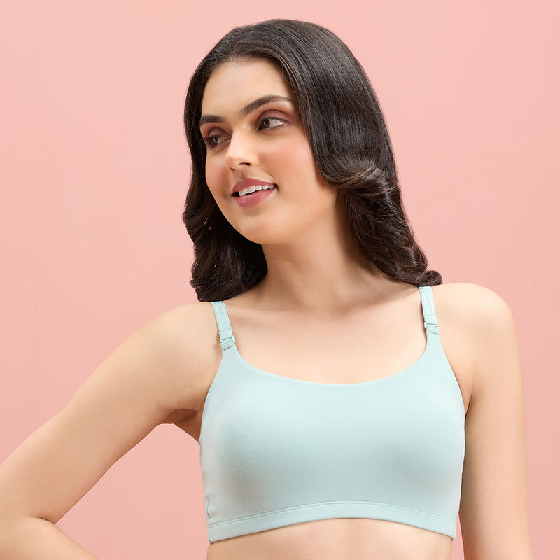 Nykd by Nykaa Easy Breezy Slip On Bra-NYB165 - Turquoise (L)