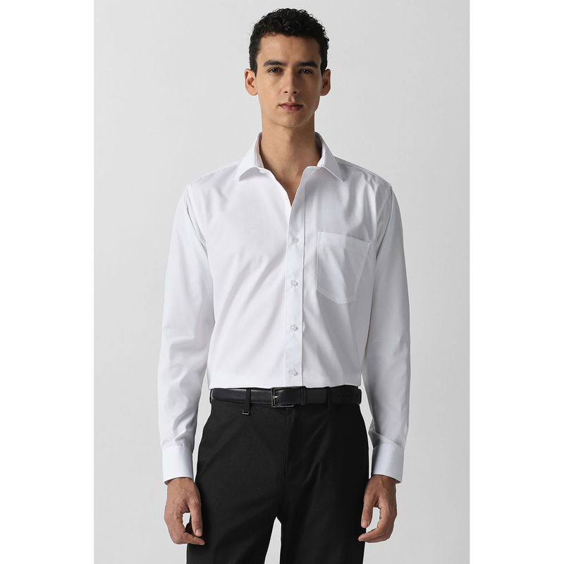 Van Heusen Solid White Formal Shirt (39)