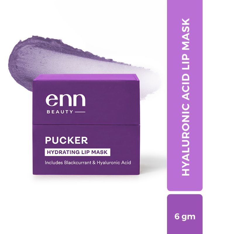 Enn Blackcurrant Pucker Tinted Lip Mask & Lip Balm With Shea Butter For Dull.Dry & Chapped Lips