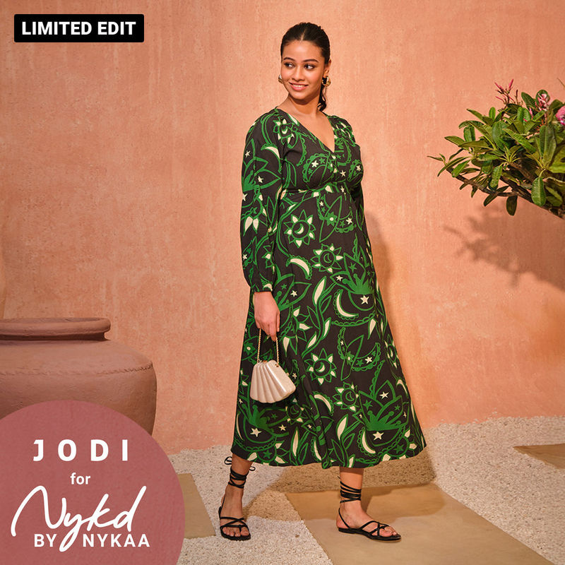 Buy Jodi X Nykd Modal Flowy V Neck Maxi Dress with Beaded Tassels NYJ08