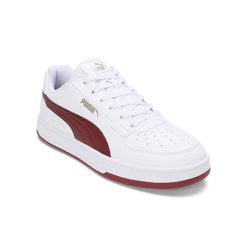 Buy Puma Caven Unisex White Maroon Sneakers Online
