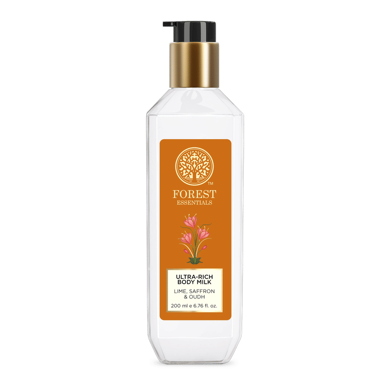 Forest Essentials Ultra-Rich Lime Saffron & Oudh Natural Body Milk