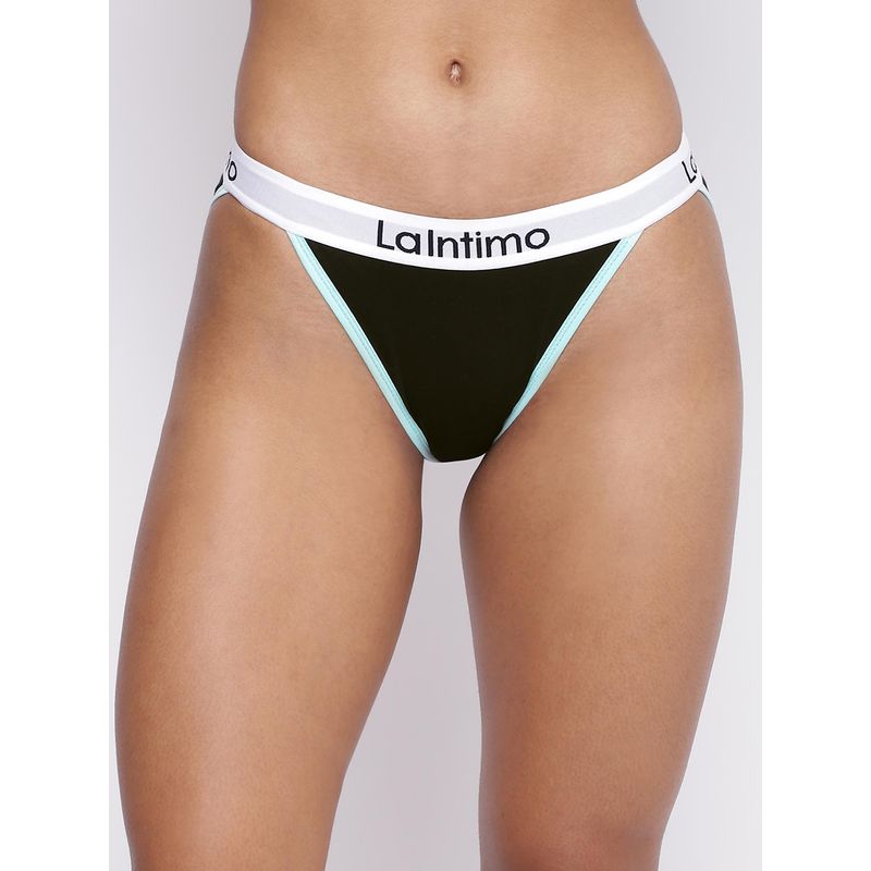 La Intimo Moda Fashionable Brief Panty Black (2XL)