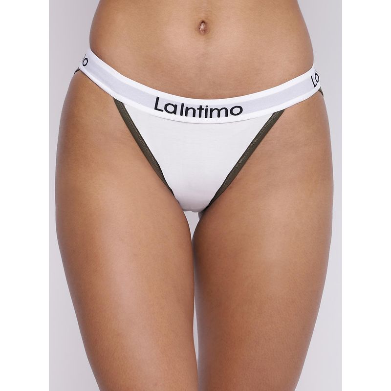 La Intimo Moda Fashionable Brief Panty White (2XL)