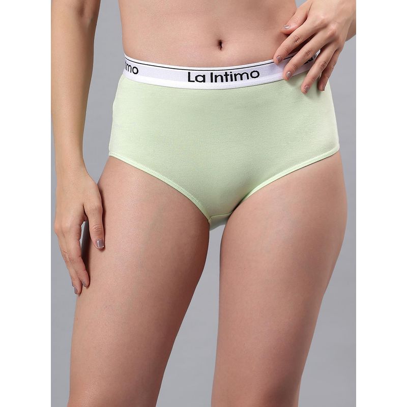 La Intimo Low Rise Women Brief Green (2XL)