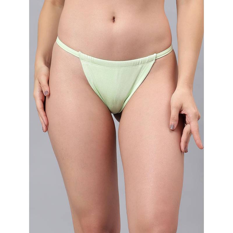 La Intimo Low Rise Women G-String Thong Green (2XL)