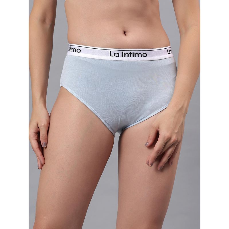 La Intimo Low Rise Women Hipster Blue (2XL)