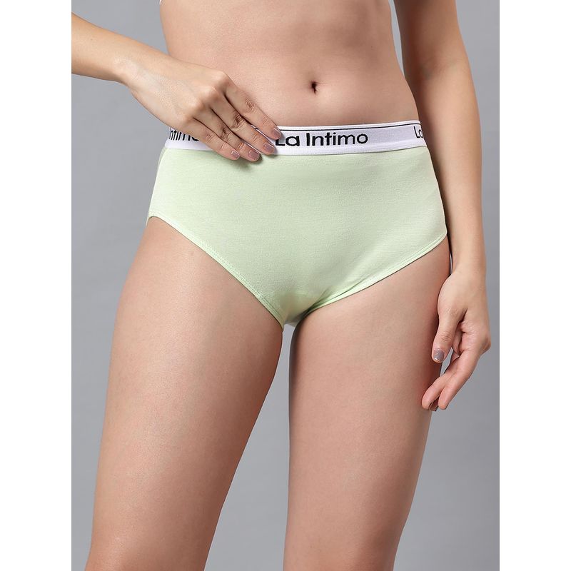 La Intimo Low Rise Women Hipster Green (2XL)