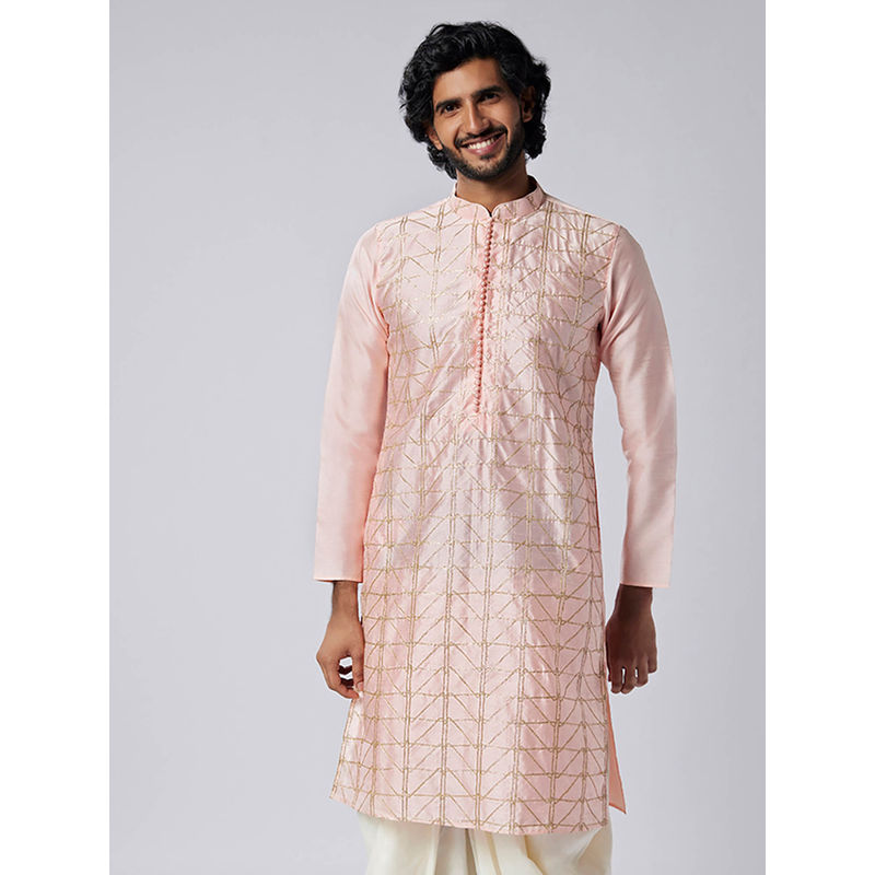 KISAH Men Pink Kurta (38)