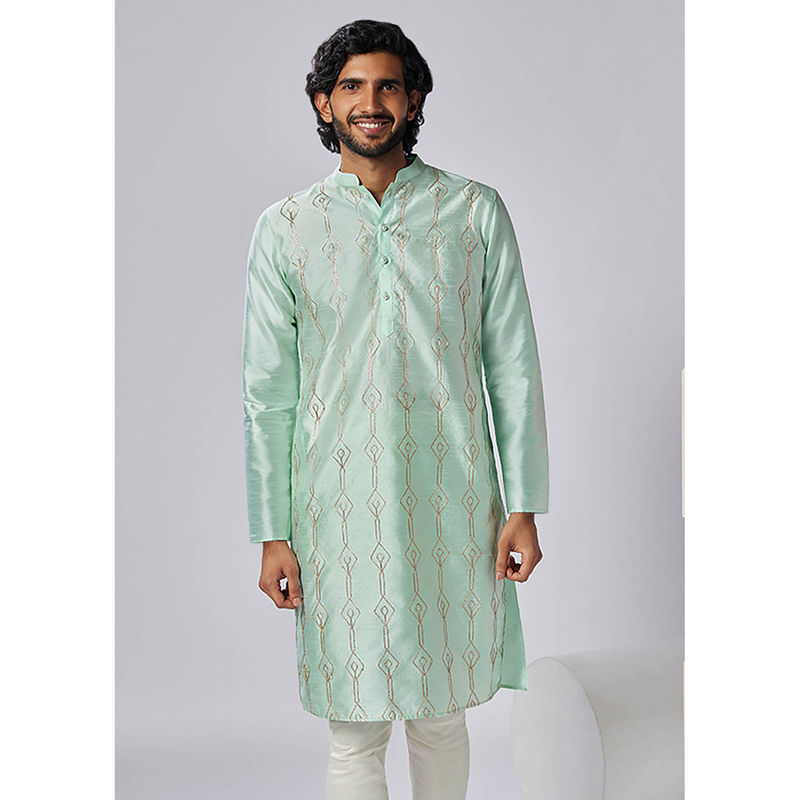 KISAH Men Green Kurta (38)