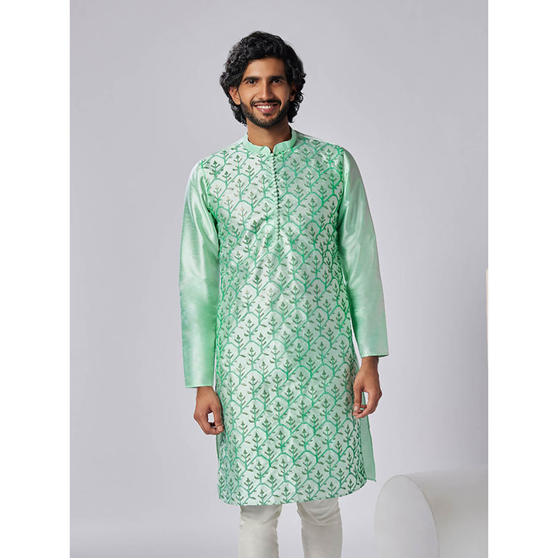 KISAH Men Green Kurta (38)