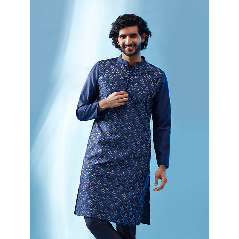 KISAH Men Blue Kurta (38)