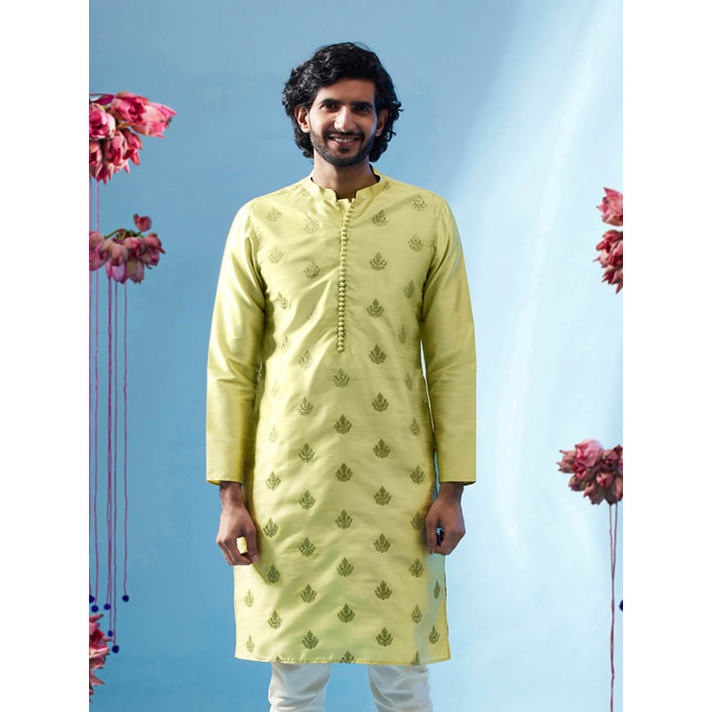 KISAH Men Green Kurta (40)