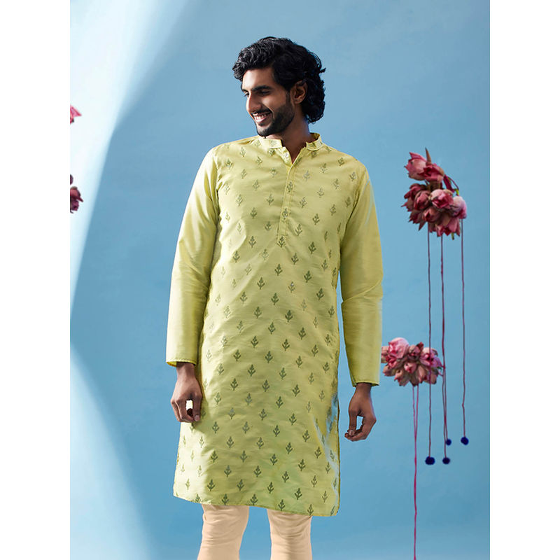 KISAH Men Green Kurta (40)