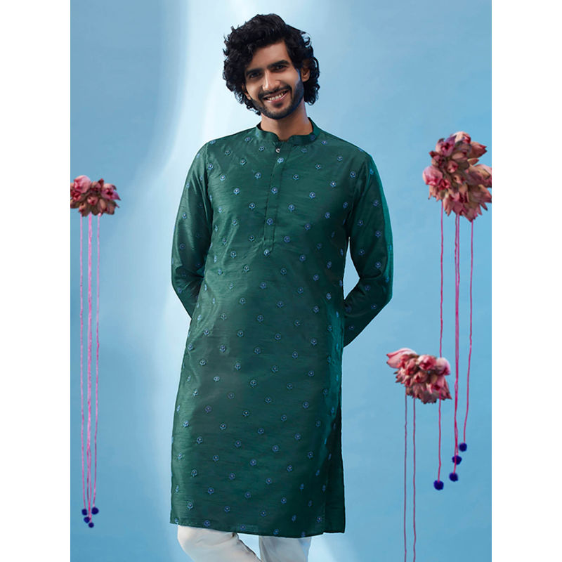 KISAH Men Green Kurta (38)