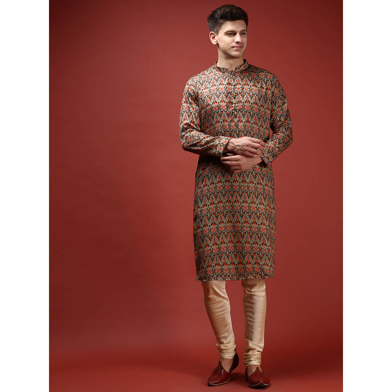 KISAH Men Green Kurta Churidar (Set of 2) (38)