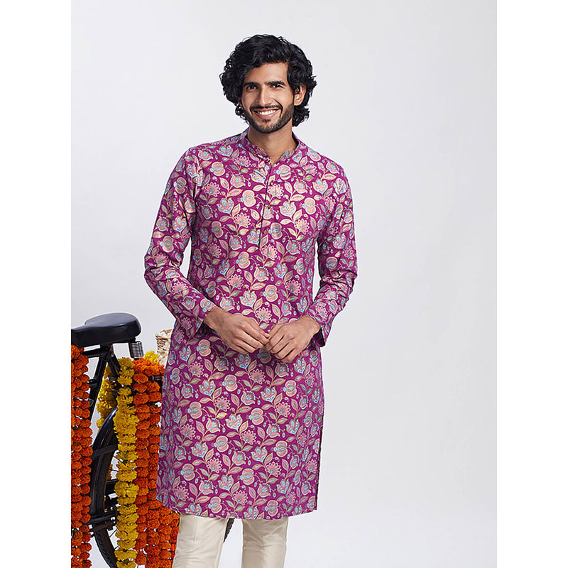 KISAH Men Pink Kurta (38)