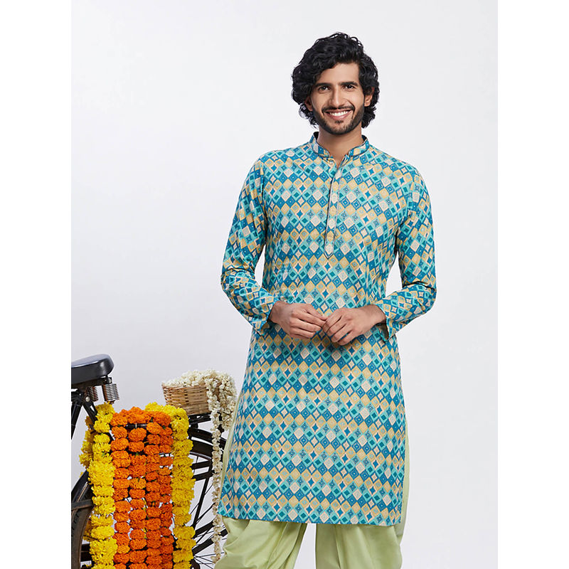 KISAH Men Blue Kurta (40)