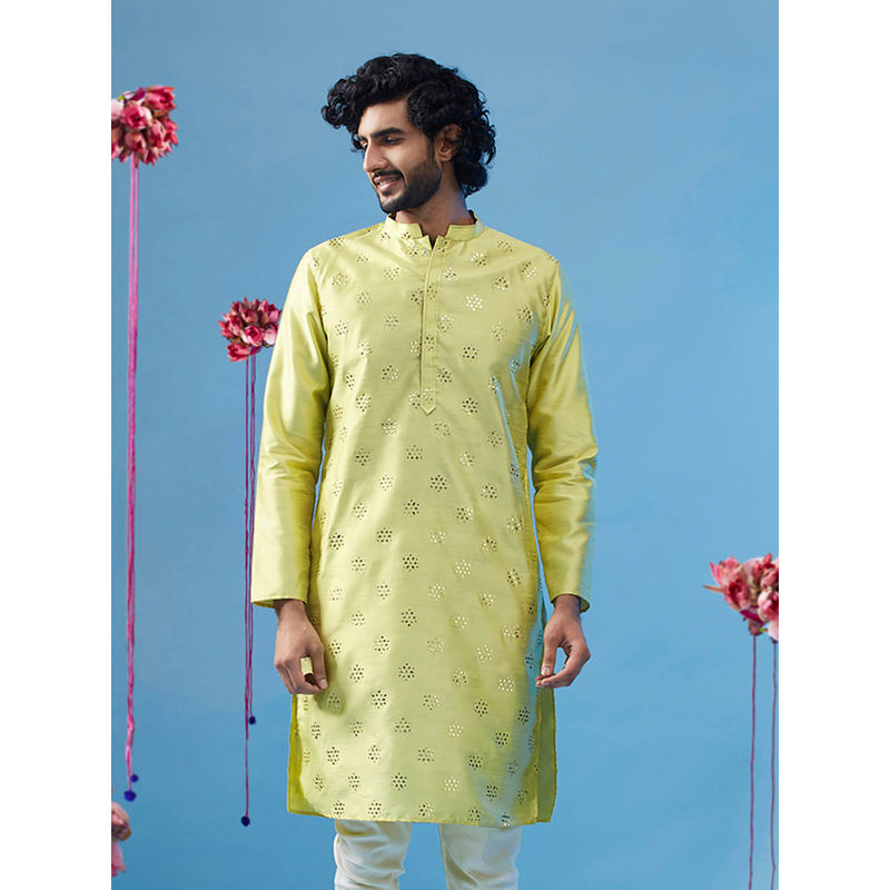 KISAH Men Green Kurta (38)