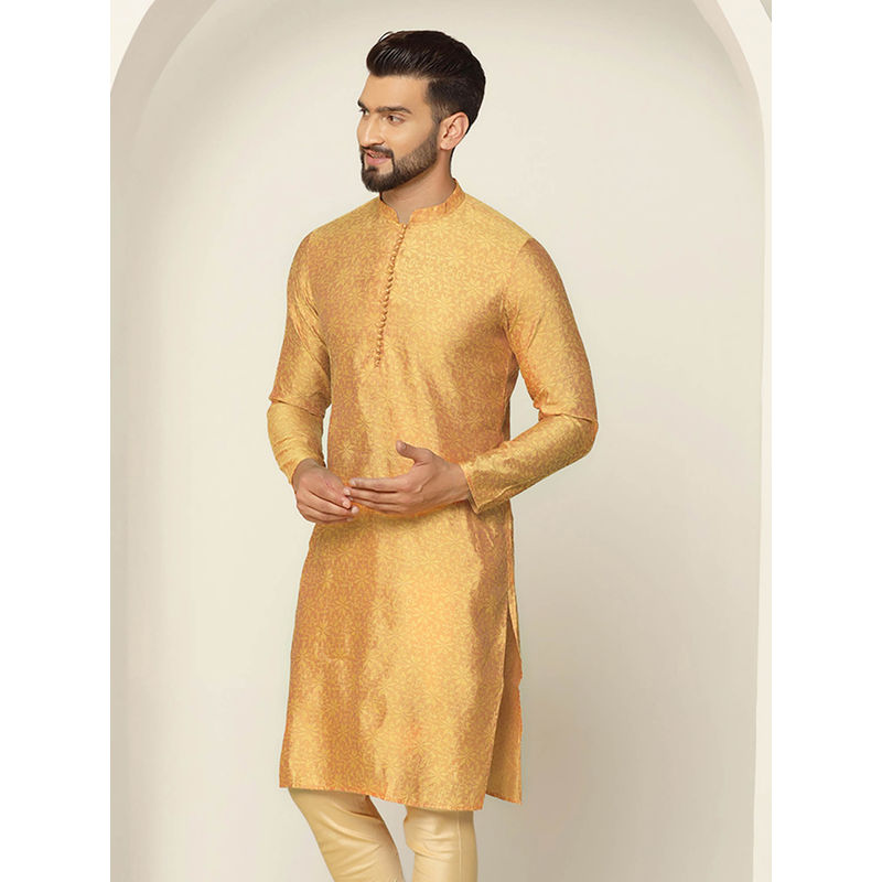 KISAH Men Mustard Kurta (38)
