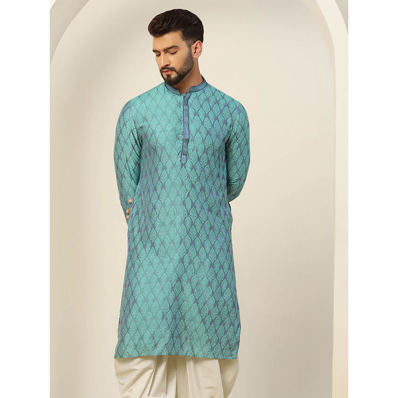 KISAH Men Blue Kurta (38)