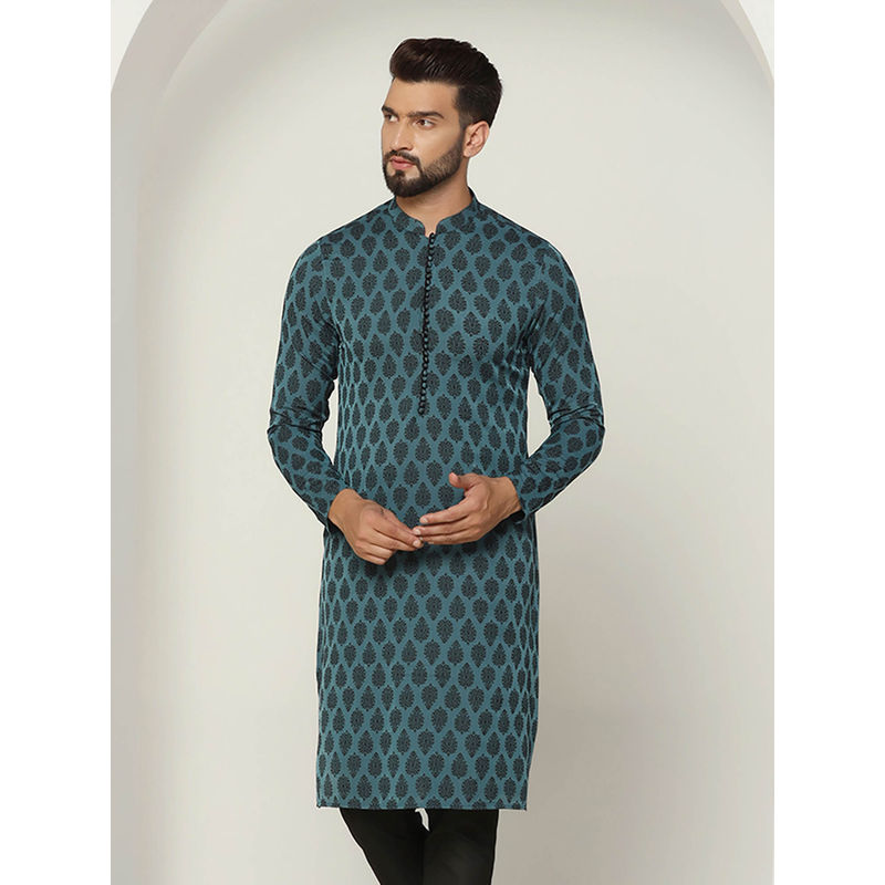 KISAH Men Green Kurta (38)