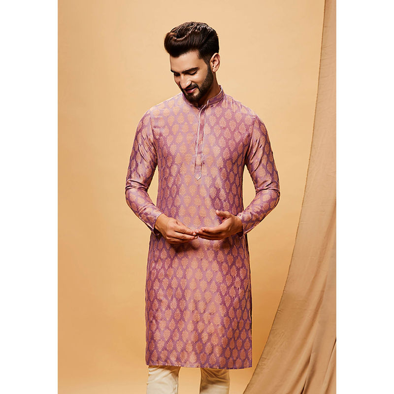 KISAH Men Purple Kurta (38)