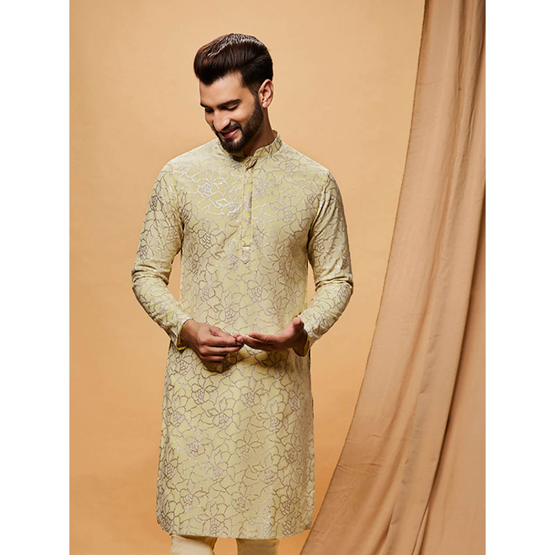 KISAH Men Yellow Kurta (38)