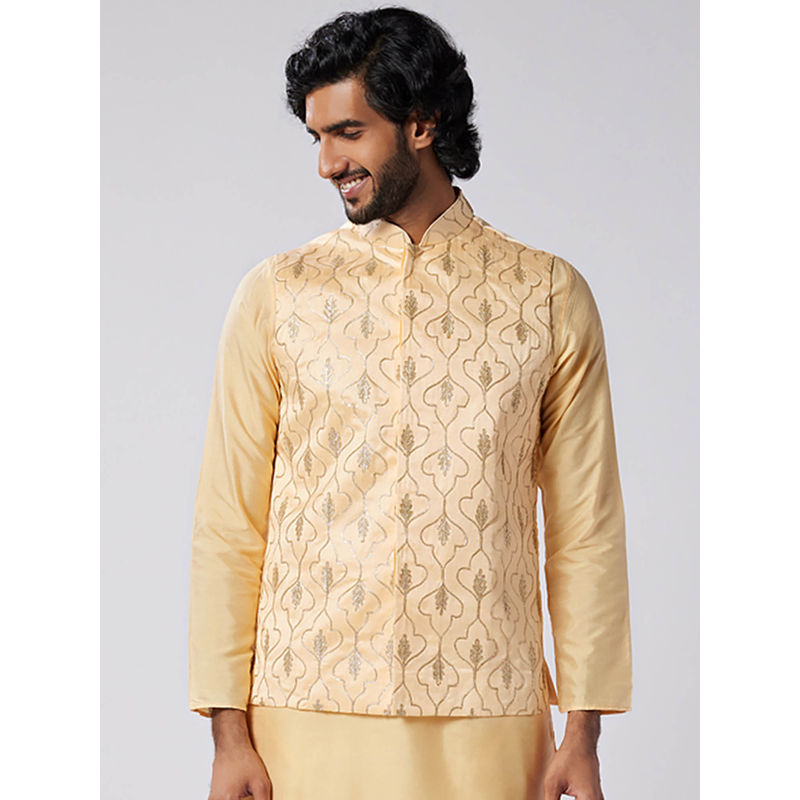 KISAH Men Nude Nehru Jacket (38)